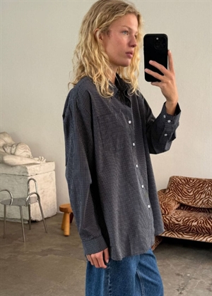 Vega check skjorte Navy/Cream Check Boii Studios 